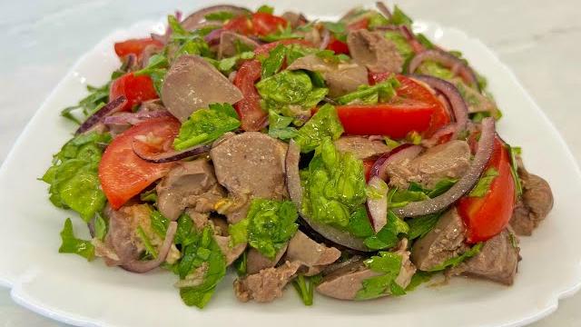 Легкий Салат с Куриной Печенью Вкусно, Быстро и Просто! / Салат с Печенью / Salad With Liver Легкий Салат с Куриной Печенью Вкусно, Быстро и Просто! / Салат с Печенью / Salad With Liver