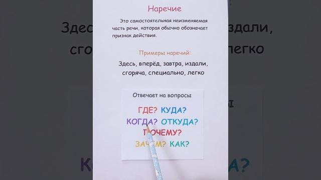 Как легко запомнить наречие? Что такое наречие? Как легко запомнить наречие? Что такое наречие?
