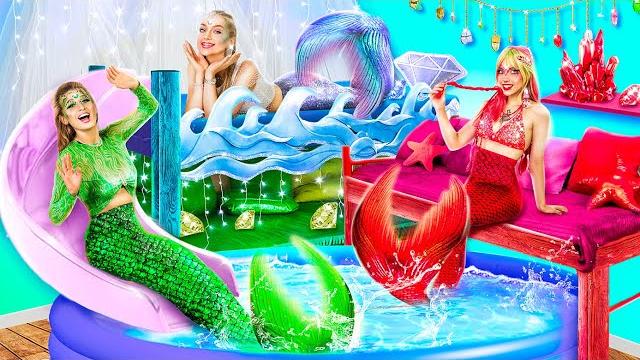 Построили двухэтажную секретную комнату для тройняшек – часть 2! Девушка Изумруд, Рубин и Бриллиант! Построили двухэтажную секретную комнату для тройняшек – часть 2! Девушка Изумруд, Рубин и Бриллиант!