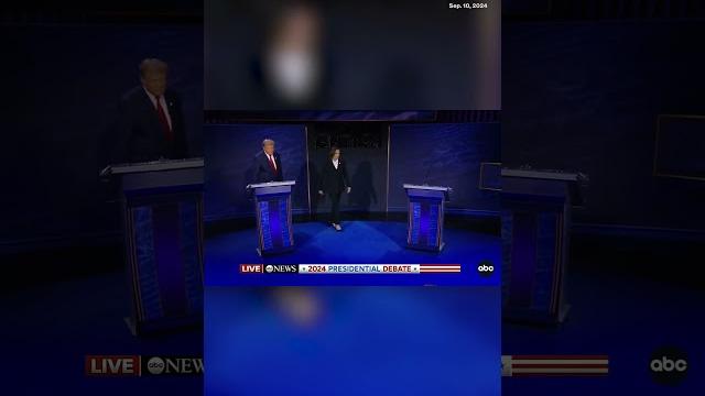 Kamala Harris and Donald Trump shake hands as they take the stage in their first presidential debate Kamala Harris and Donald Trump shake hands as they take the stage in their first presidential debate