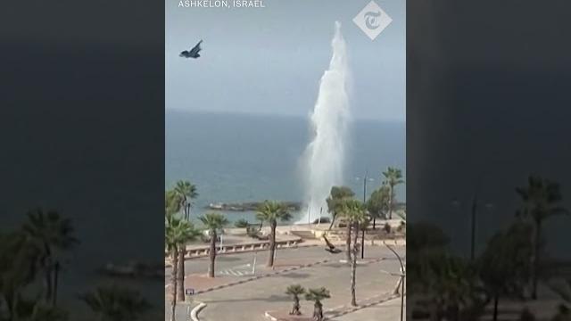 Hamas rocket falls near Ashkelon in Israel Hamas rocket falls near Ashkelon in Israel