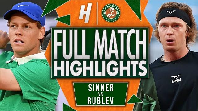 Jannik Sinner vs Andrey Rublev - FULL Match Highlights - Fourth Round | Roland Garros 2025 Jannik Sinner vs Andrey Rublev - FULL Match Highlights - Fourth Round | Roland Garros 2025