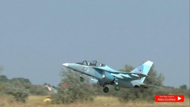 Yak 130 at RusJet AirShow. Pilot Vitaly Robertus Yak 130 at RusJet AirShow. Pilot Vitaly Robertus