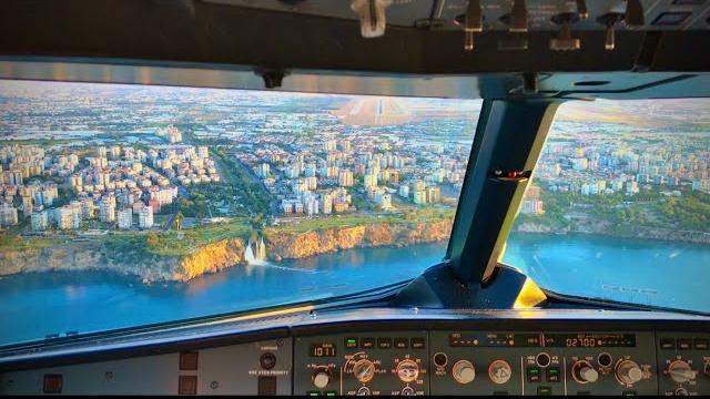 Посадка в Анталье на полосу 36С Посадка в Анталье на полосу 36С