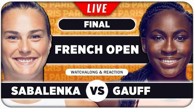 SABALENKA vs GAUFF • French Open 2025 Final • LIVE Tennis Watchalong SABALENKA vs GAUFF • French Open 2025 Final • LIVE Tennis Watchalong