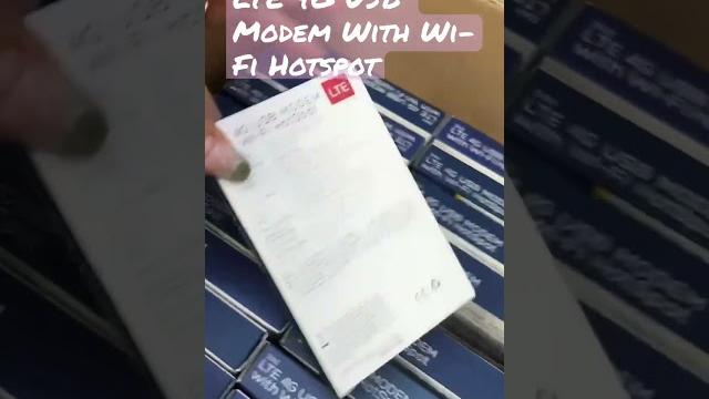 LTE 4G USB Modem With Wi-Fi Hotspot LTE 4G USB Modem With Wi-Fi Hotspot
