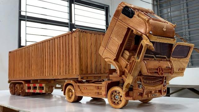 2023 Mercedes-Benz Actros Tractor Truck made of the beautiful wood by skilful Vietnamese carpenters 2023 Mercedes-Benz Actros Tractor Truck made of the beautiful wood by skilful Vietnamese carpenters