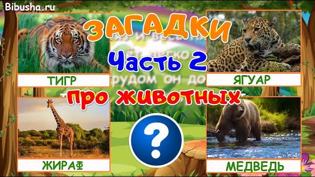 ЗАГАДКИ ПРО ЖИВОТНЫХ - Часть 2 | Загадки для детей ЗАГАДКИ ПРО ЖИВОТНЫХ - Часть 2 | Загадки для детей