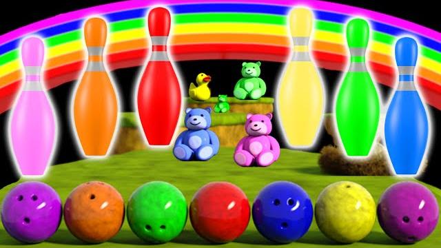 Bowling Ball & Rainbow Adventure - Learn Colors, Shapes Numbers For Kids Fun with Binkie TV Bowling Ball & Rainbow Adventure - Learn Colors, Shapes Numbers For Kids Fun with Binkie TV
