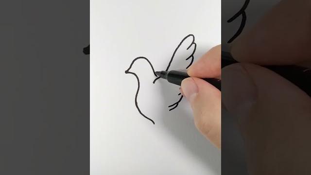 Как нарисовать ГОЛУБЬ МИРА быстро Как нарисовать ГОЛУБЬ МИРА быстро