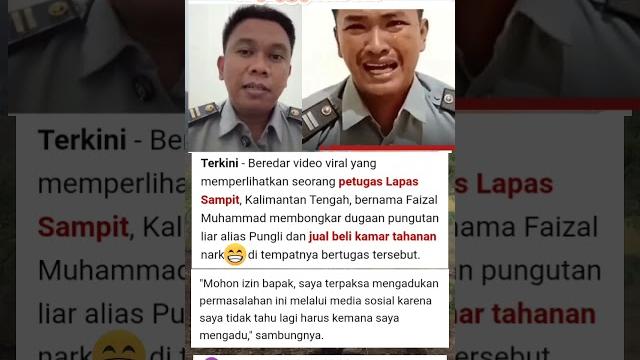 Viral, petugas lapas di Sampit dimutasi akibat bongkar jual beli kamar tahanan tuk pesta.. #shorts Viral, petugas lapas di Sampit dimutasi akibat bongkar jual beli kamar tahanan tuk pesta.. #shorts