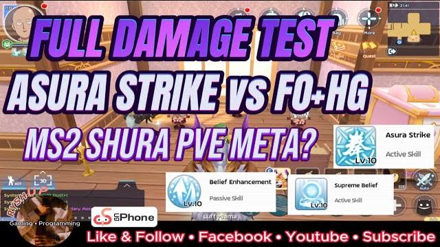Ragnarok M Classic: Asura Strike Build using MS2 on PVE better than FO+HG? Full Damage Test! Ragnarok M Classic: Asura Strike Build using MS2 on PVE better than FO+HG? Full Damage Test!