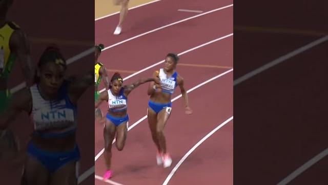 Sha'Carri anchors USA's 4x100 WORLD TITLE ️️️️ Sha'Carri anchors USA's 4x100 WORLD TITLE ️️️️