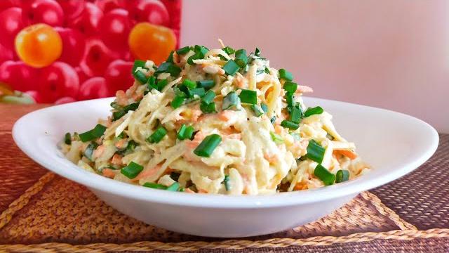 САЛАТ из ТОПИНАМБУРА с Яйцом, Зеленым Луком и Морковью / Что Приготовить из ЗЕМЛЯНОЙ ГРУШИ САЛАТ из ТОПИНАМБУРА с Яйцом, Зеленым Луком и Морковью / Что Приготовить из ЗЕМЛЯНОЙ ГРУШИ