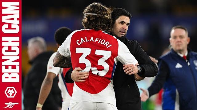 BENCH CAM | Wolves vs Arsenal (0-1) | Mikel Arteta and the squad react to our dramatic victory! BENCH CAM | Wolves vs Arsenal (0-1) | Mikel Arteta and the squad react to our dramatic victory!