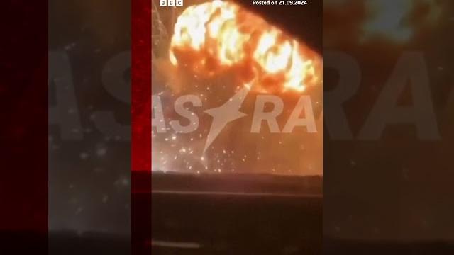 Huge explosion at arms depot near Tikhoretsk in Russia after Ukraine drone attack. #Russia #BBCNews Huge explosion at arms depot near Tikhoretsk in Russia after Ukraine drone attack. #Russia #BBCNews