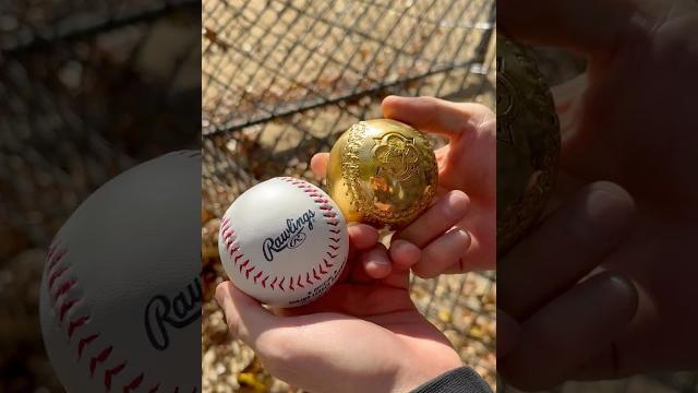 Hitting a $335,000 Gold Baseball Hitting a $335,000 Gold Baseball