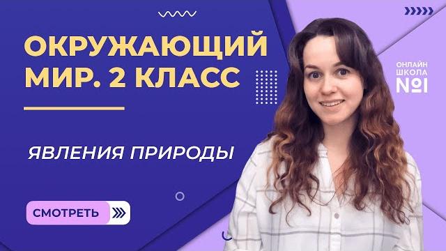 Видеоурок 5. Явления природы. Окружающий мир 2 класс Видеоурок 5. Явления природы. Окружающий мир 2 класс