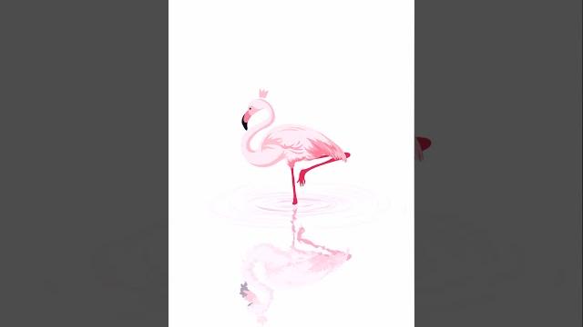 Pink Flamingo in Summer Animated Pink Flamingo in Summer Animated