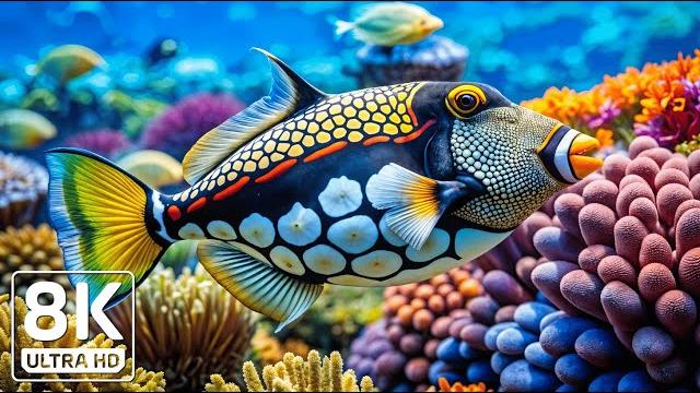 Crystal Ocean 8K - Beautiful Marine Life for Stress Relief Crystal Ocean 8K - Beautiful Marine Life for Stress Relief
