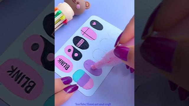 DIY BTS & BLACKPINK nail / handmade paper nails #shorts #tonniartandcraft #youtubeshorts #art DIY BTS & BLACKPINK nail / handmade paper nails #shorts #tonniartandcraft #youtubeshorts #art