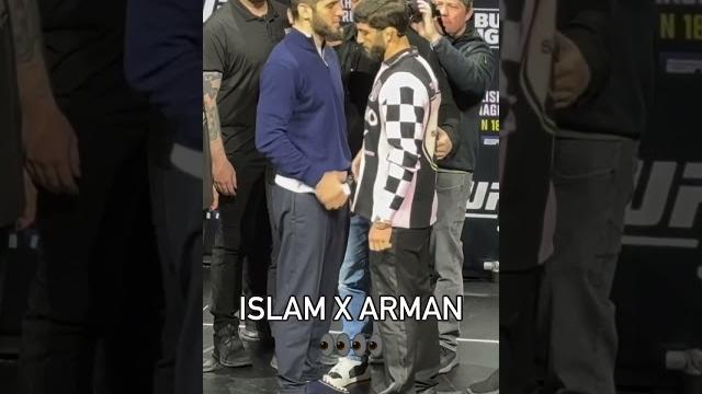 Islam Makhachev vs Arman Tsarukyan face off at #UFC311 press conference | MMA FIghting Islam Makhachev vs Arman Tsarukyan face off at #UFC311 press conference | MMA FIghting