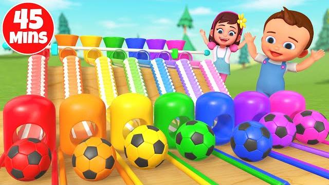 Learn Colors for Children with Color Soccer Balls Wooden Toys 3D Animation | Preschool Toddlers Edu Learn Colors for Children with Color Soccer Balls Wooden Toys 3D Animation | Preschool Toddlers Edu