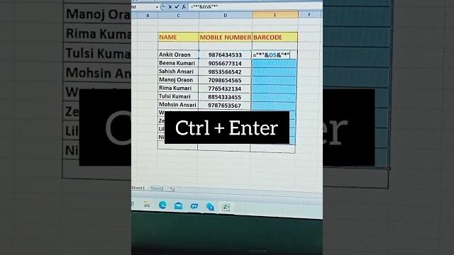 How to to generate barcode in Excel#msoffice#computer#excel#viralvideo#video#viralreels#viralshorts How to to generate barcode in Excel#msoffice#computer#excel#viralvideo#video#viralreels#viralshorts
