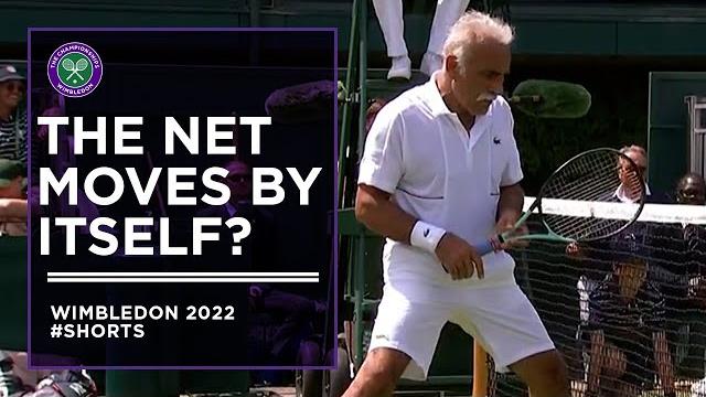 Mansour Bahrami and the Moving Wimbledon Net #shorts Mansour Bahrami and the Moving Wimbledon Net #shorts