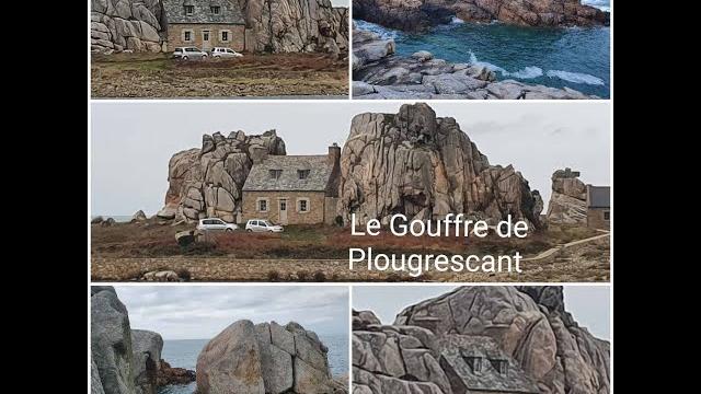 Le Gouffre de Plougrescant et sa maison entre les rochers, Ущелье и Дом в Скалах, France ,Bretagne Le Gouffre de Plougrescant et sa maison entre les rochers, Ущелье и Дом в Скалах, France ,Bretagne