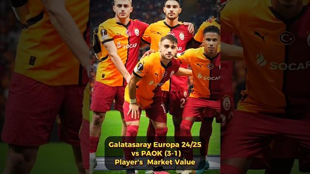 Galatasaray Europa 24/25 vs PAOK (3-1) | Player's Market Value #galatasaray #europa #shorts #soccer Galatasaray Europa 24/25 vs PAOK (3-1) | Player's Market Value #galatasaray #europa #shorts #soccer