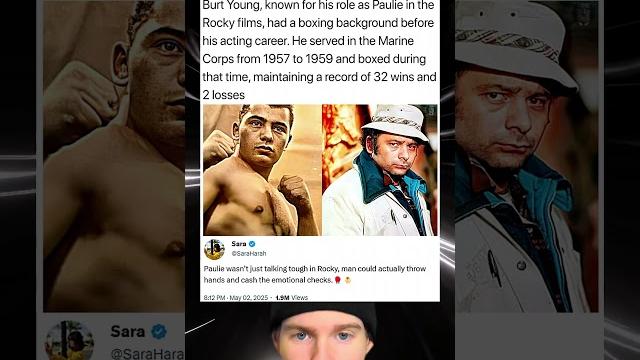 Burt Young, known for his role as Paulie in the Rocky films, had a boxing background before acting Burt Young, known for his role as Paulie in the Rocky films, had a boxing background before acting