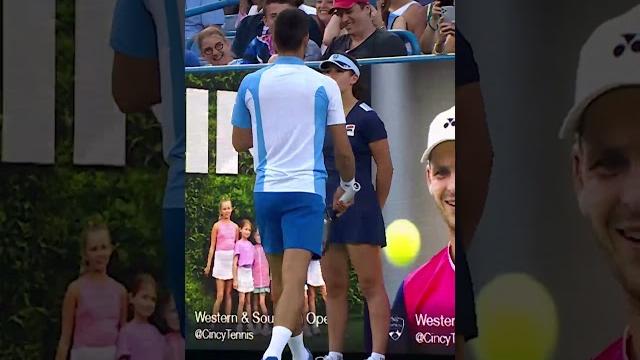 Djokovic Blows Kiss To A Fan Djokovic Blows Kiss To A Fan