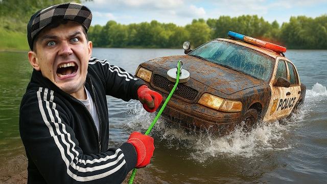 Нашли ПОЛИЦЕЙСКИЙ АВТОМОБИЛЬ во время магнитной рыбалки! Нашли ПОЛИЦЕЙСКИЙ АВТОМОБИЛЬ во время магнитной рыбалки!