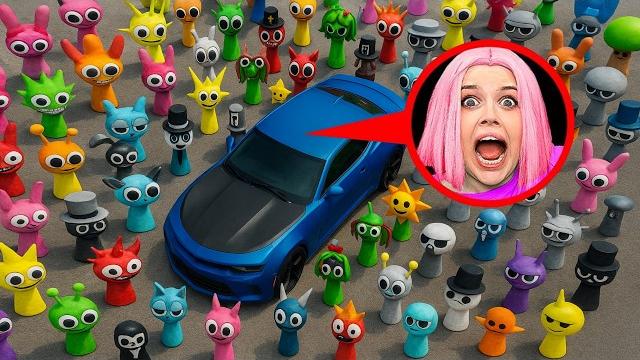 ALL the SPRUNKIS ATTACKED our CAMARO help ALL the SPRUNKIS ATTACKED our CAMARO help