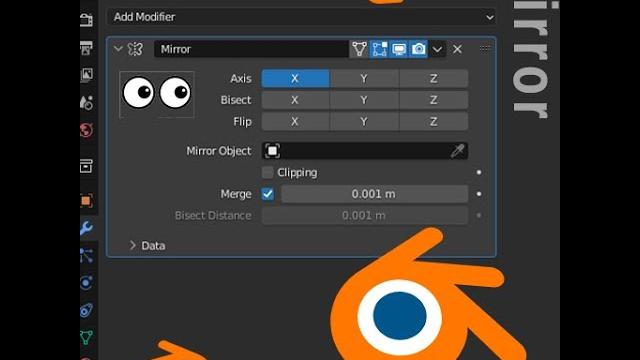 Модификатор Mirror в Blender Модификатор Mirror в Blender