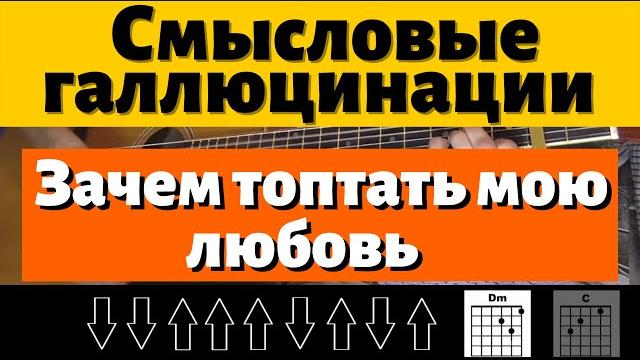 Как играть: Смысловые Галлюцинации - Зачем топтать мою любовь на гитаре (БЕЗ БАРРЭ, для начинающих) Как играть: Смысловые Галлюцинации - Зачем топтать мою любовь на гитаре (БЕЗ БАРРЭ, для начинающих)