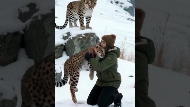 Snow Leopard Mother Saved Cub with the Help of A wilderness beauty!#animals #rescueanimals #humanity Snow Leopard Mother Saved Cub with the Help of A wilderness beauty!#animals #rescueanimals #humanity