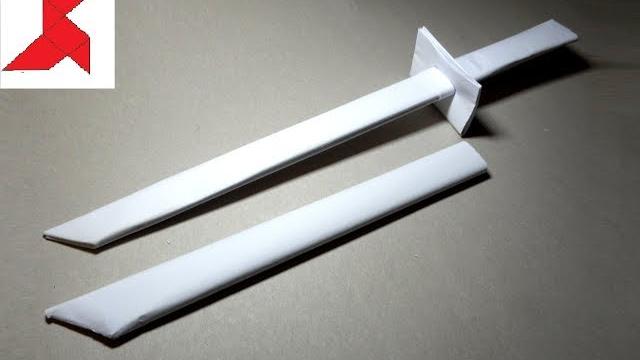DIY - How to make the SAMURAI SWORD with a scabbard from A4 paper DIY - How to make the SAMURAI SWORD with a scabbard from A4 paper