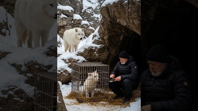 Mother Snow Wolf Saves Her Cubs with the Help of an Old Guy! #animals #rescueanimals #humanity Mother Snow Wolf Saves Her Cubs with the Help of an Old Guy! #animals #rescueanimals #humanity