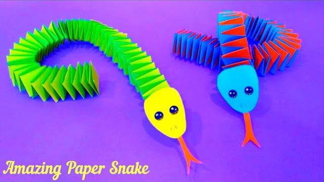 Поделки из бумаги своими руками для детей Змея Amazing Paper Snake How to Make a Paper Snake Поделки из бумаги своими руками для детей Змея Amazing Paper Snake How to Make a Paper Snake