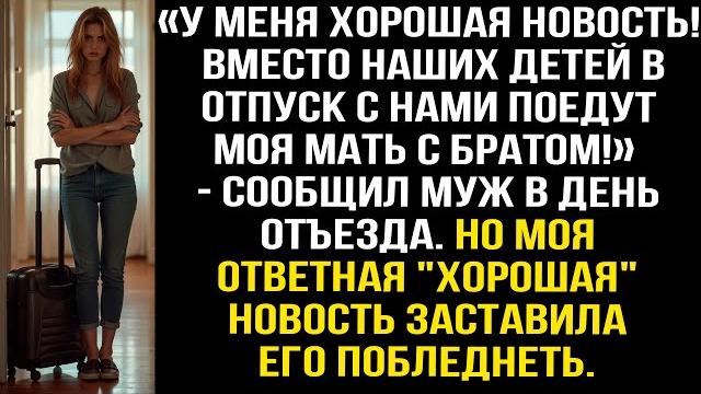 «У меня хорошая новость! Вместо наших детей в отпуск с нами поедут моя мать с братом!» — сообщил муж «У меня хорошая новость! Вместо наших детей в отпуск с нами поедут моя мать с братом!» — сообщил муж