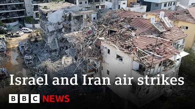 Israel and Iran exchange fire through night with blasts heard in Jerusalem and Tel Aviv | BBC News Israel and Iran exchange fire through night with blasts heard in Jerusalem and Tel Aviv | BBC News