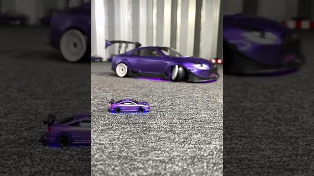 1:76 scale vs 1:10 scale drift car! 1:76 scale vs 1:10 scale drift car!
