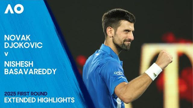 Novak Djokovic v Nishesh Basavareddy Extended Highlights | Australian Open 2025 First Round Novak Djokovic v Nishesh Basavareddy Extended Highlights | Australian Open 2025 First Round