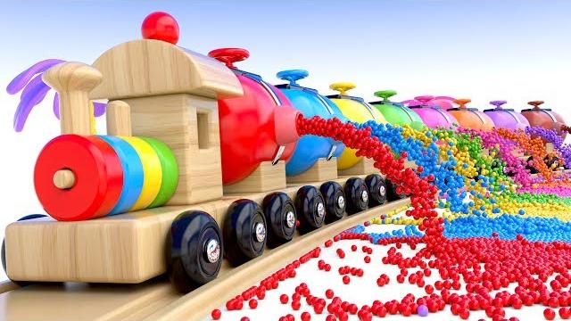Colors with Preschool Toy Train and Color Balls - Shapes & Colors Collection for Children Colors with Preschool Toy Train and Color Balls - Shapes & Colors Collection for Children