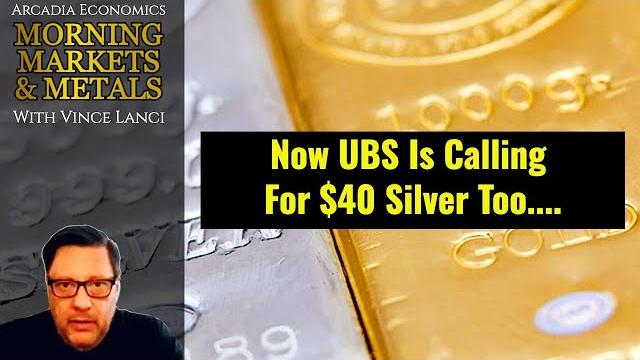 Now UBS Is Calling For $40 Silver Too.... Now UBS Is Calling For $40 Silver Too....