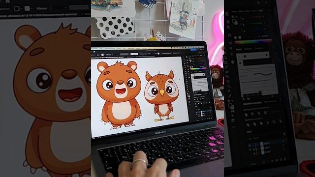 За что я люблю Adobe illustrator? Можно без лишних девайсов нарисовать таких милых персонажей За что я люблю Adobe illustrator? Можно без лишних девайсов нарисовать таких милых персонажей
