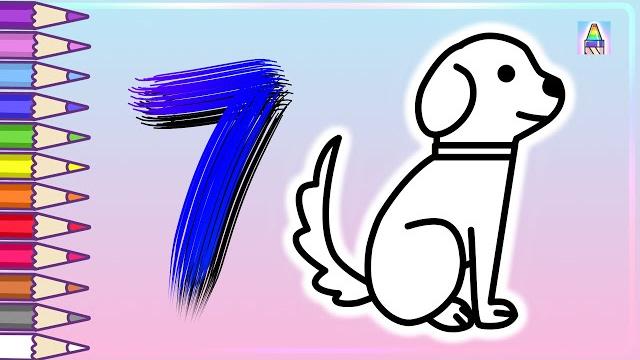 Как нарисовать СОБАЧКУ ИЗ ЦИФРЫ 7 | Раскраска для детей Животные из цифр | Coloring Kids Как нарисовать СОБАЧКУ ИЗ ЦИФРЫ 7 | Раскраска для детей Животные из цифр | Coloring Kids