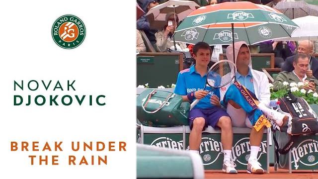French open in the rain with Novak Djokovic - Roland-Garros 2014 French open in the rain with Novak Djokovic - Roland-Garros 2014